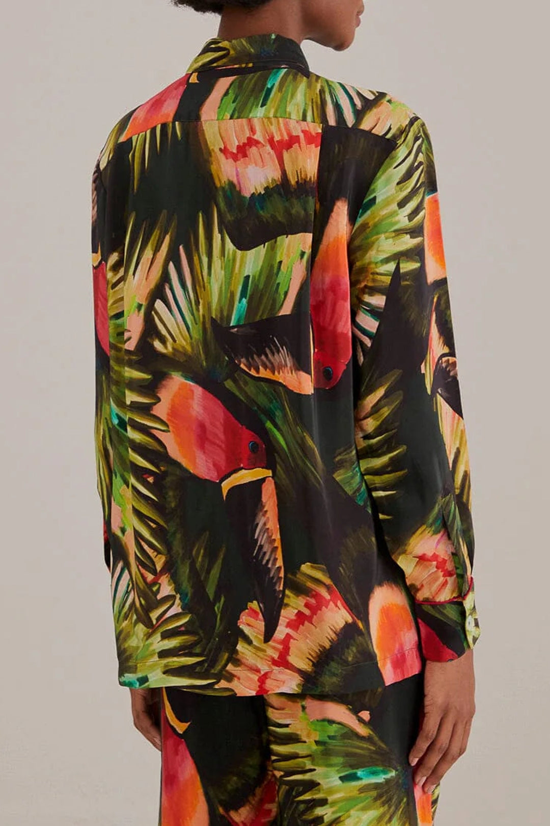 DJV_Painted Toucans Green Chemises & Blouses - Painted Toucans Green