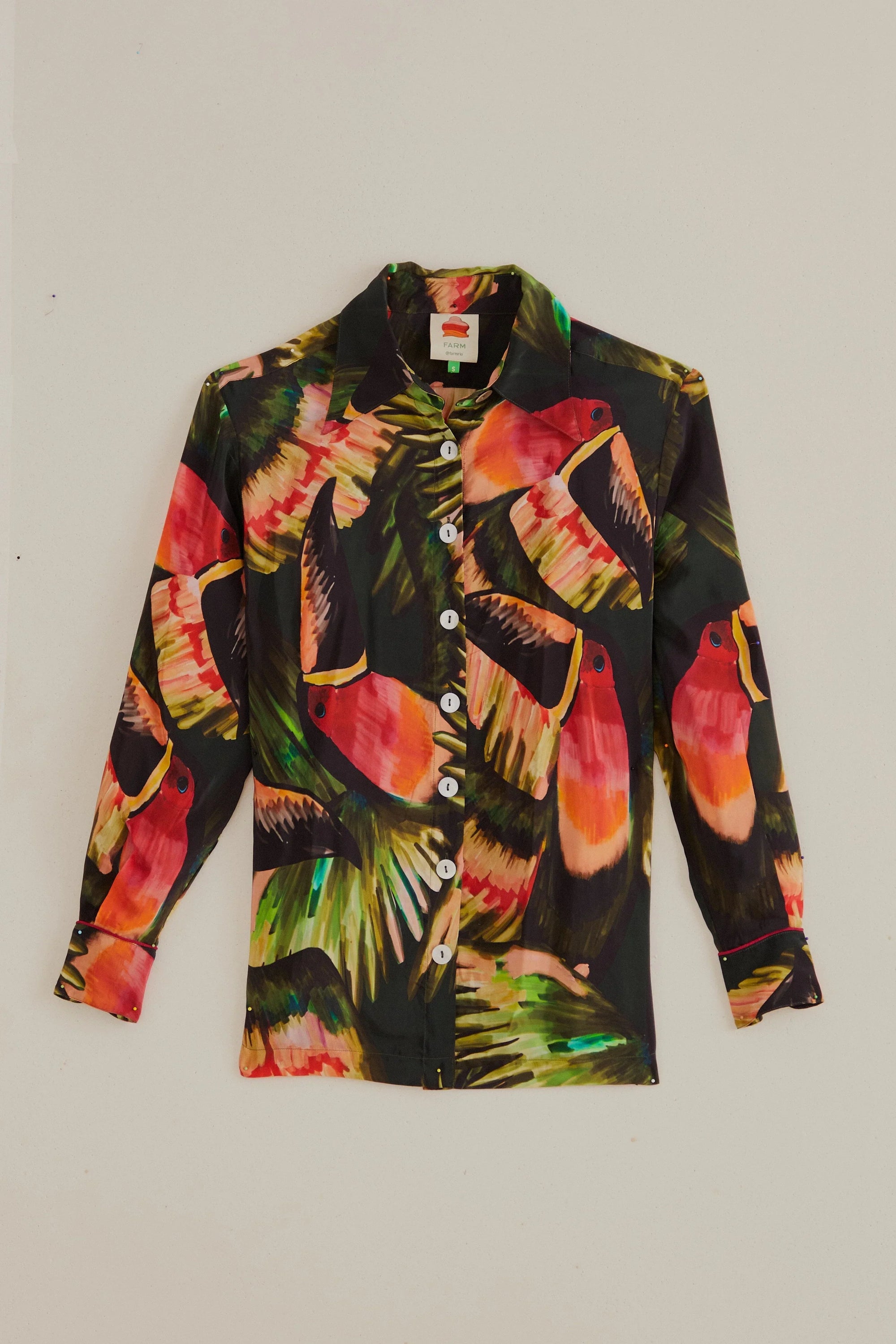 DJV_Painted Toucans Green Chemises & Blouses - Painted Toucans Green