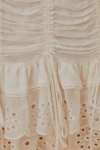 Robe courte Laced Short Sleeve - Blanc