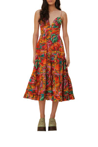 Robe midi Beaded Spring - Rose