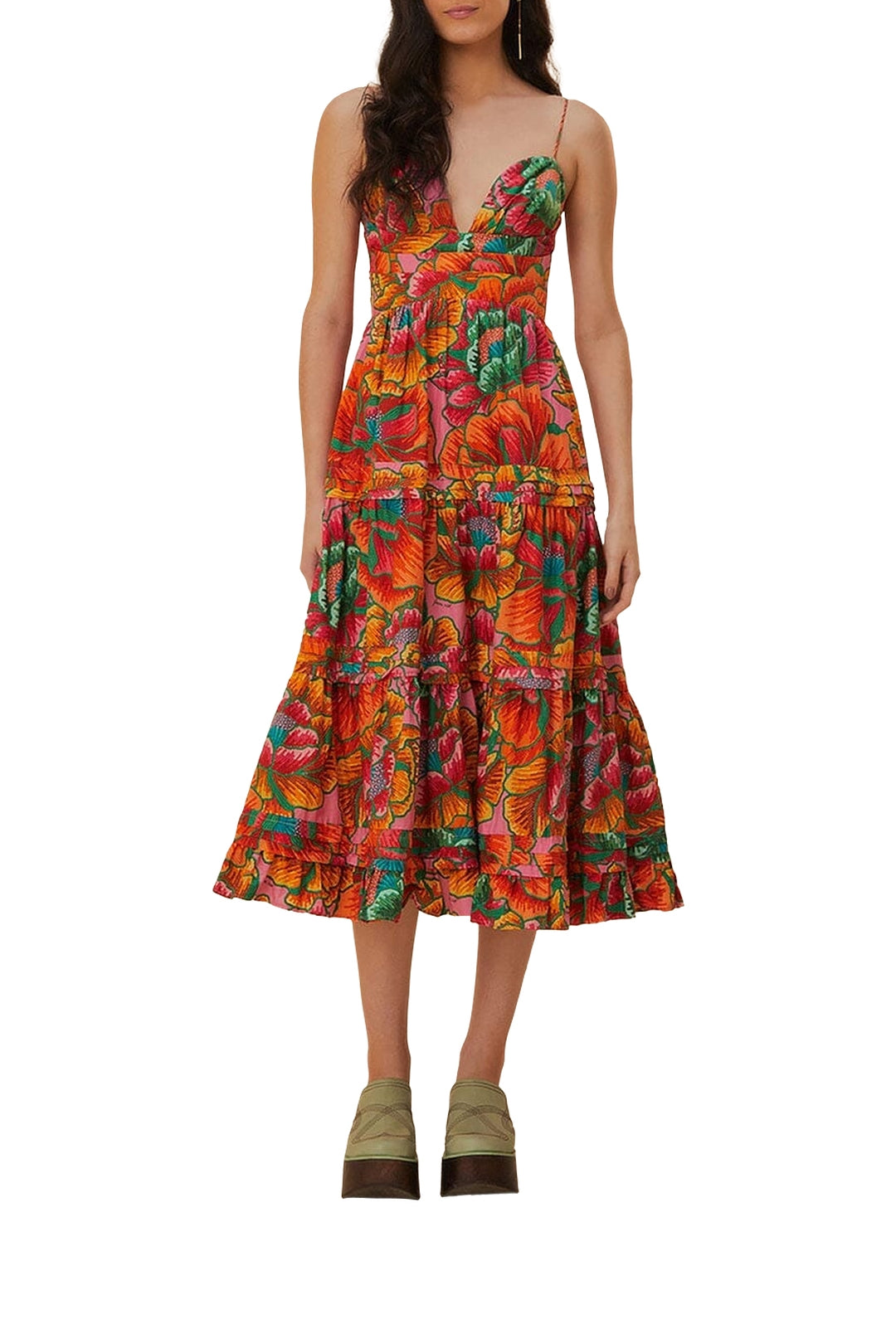 Robe midi Beaded Spring - Rose