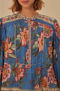 Bouquet Blue Blouse - Bouquet Blue