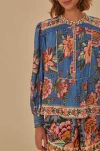 Bouquet Blue Blouse - Bouquet Blue
