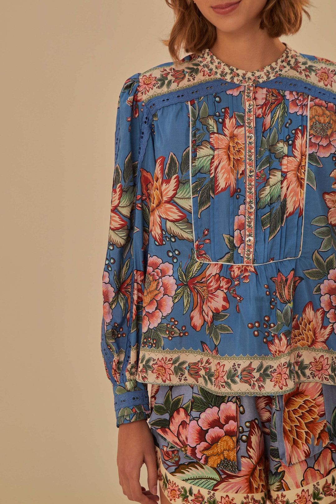 Bouquet Blue Blouse - Bouquet Blue