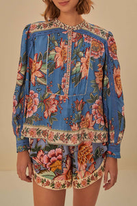 Bouquet Blue Blouse - Bouquet Blue