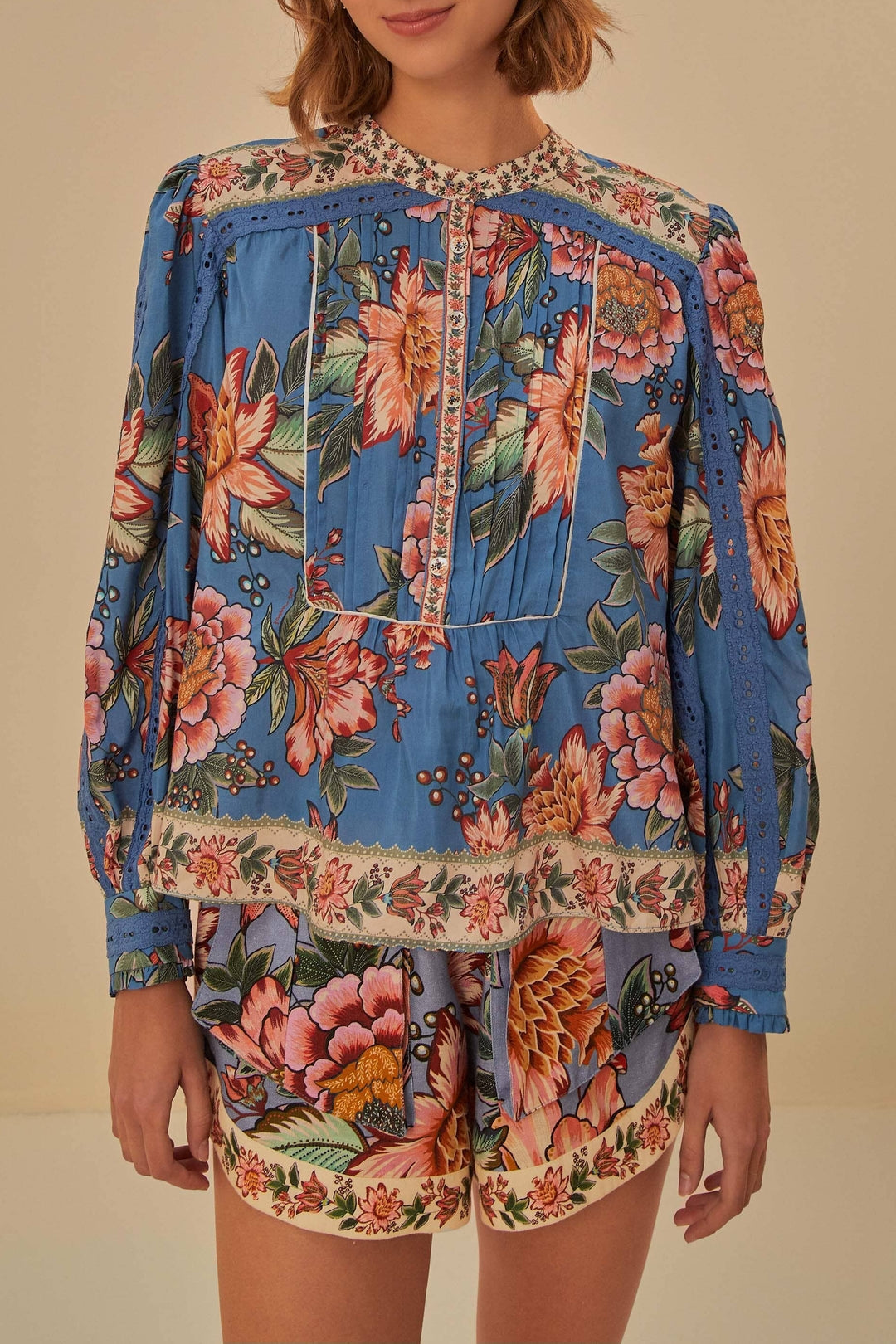Bouquet Blue Blouse - Bouquet Blue