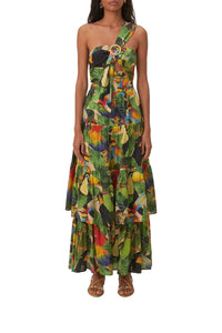 Robe longue asymétrique - Noir