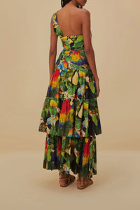 Robe longue asymétrique - Noir