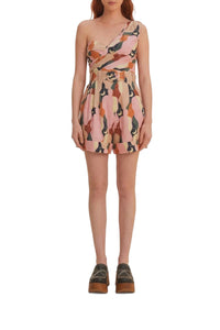 Combi-short asymétrique The Kiss en coton - Multicolore
