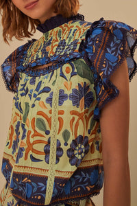Sleeveless blouse - Green