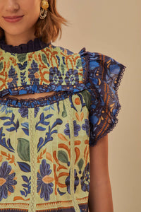 Sleeveless blouse - Green