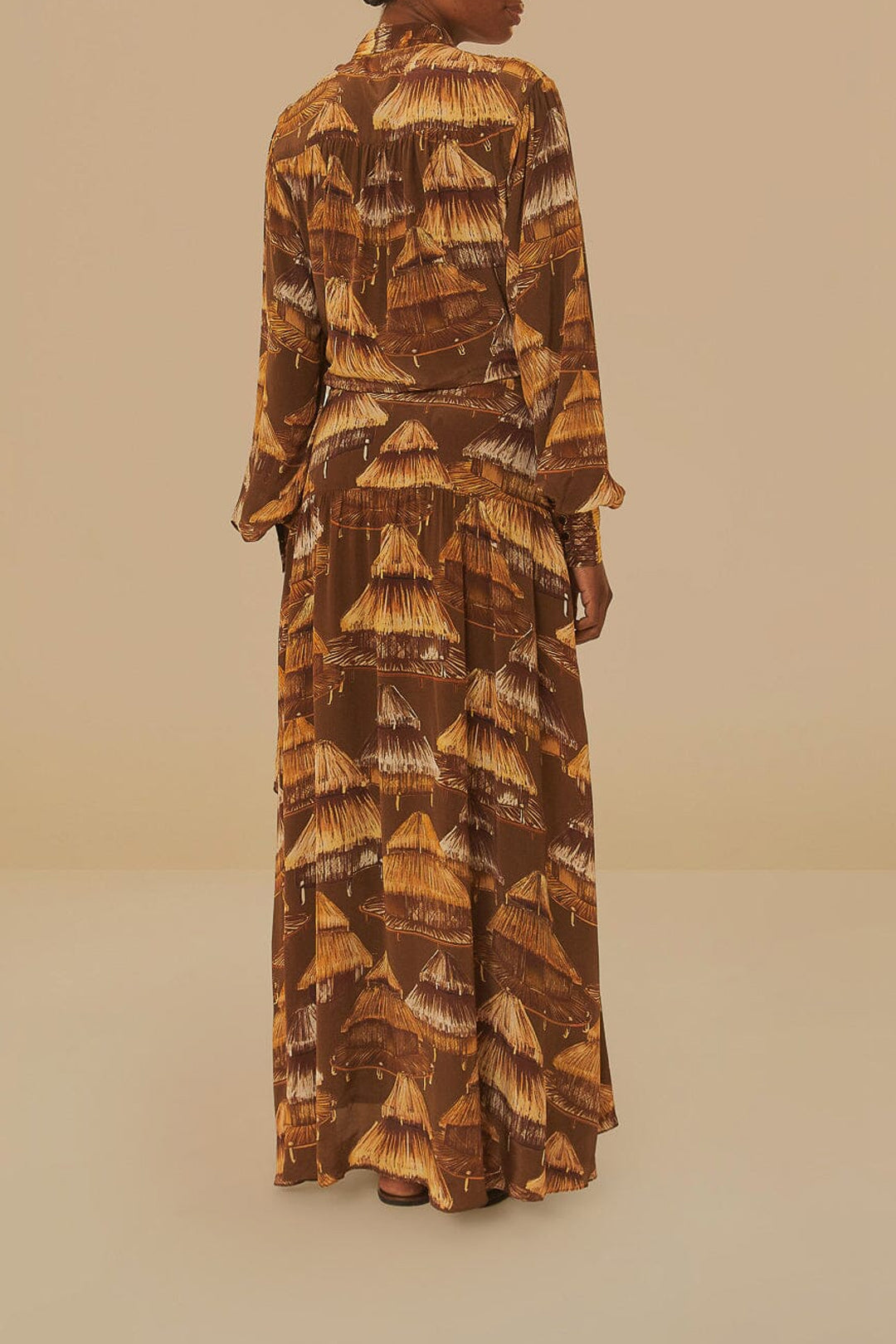 Malocas Beige Robe midi - Malocas Beige
