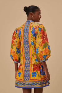 NEW_Floral Yard Yellow Robes courtes - Floral Yard Yellow