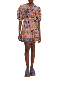 Robe courte Seashell en coton - Rose