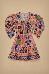 Robe courte Seashell en coton - Rose