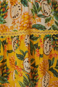 Robe courte Biriba Mix en coton - Jaune