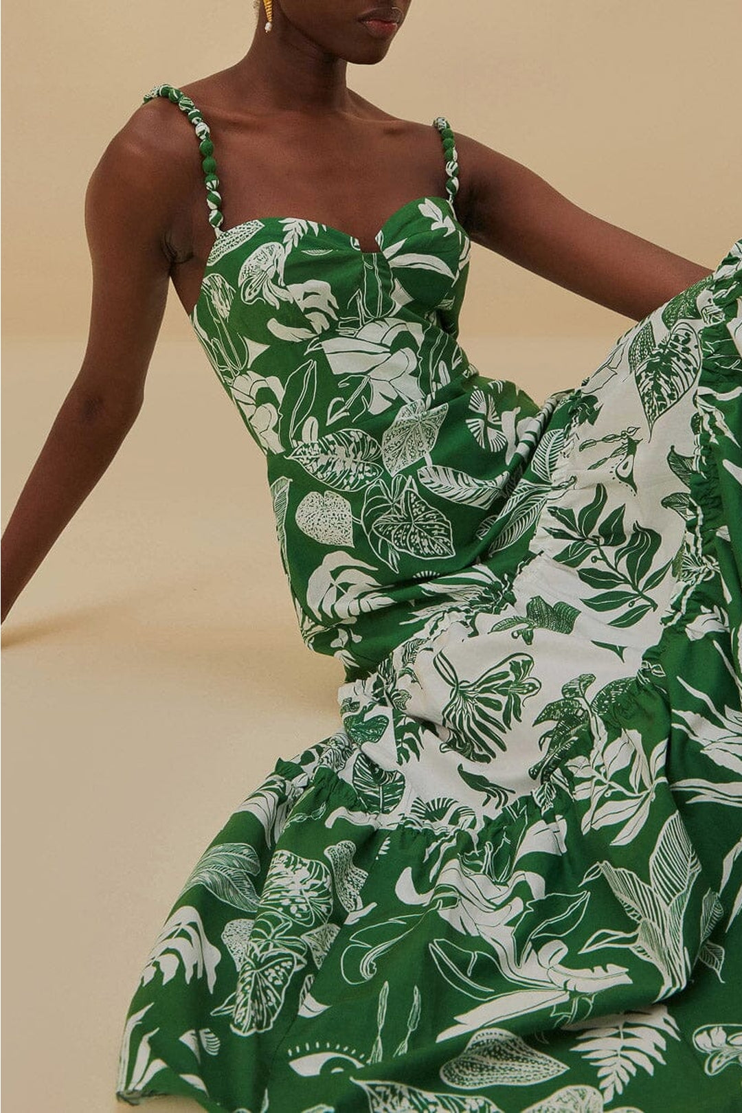 Robe longue Forest Soul Mix en coton - Vert