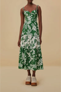Robe longue Forest Soul Mix en coton - Vert