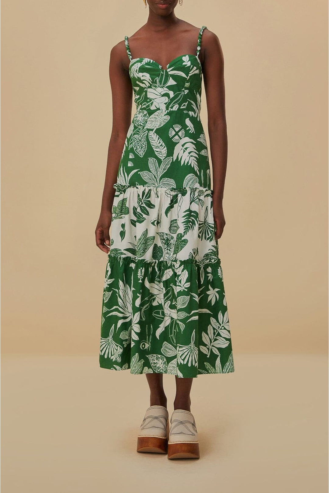 Robe longue Forest Soul Mix en coton - Vert