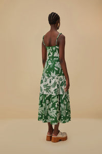 Robe longue Forest Soul Mix en coton - Vert