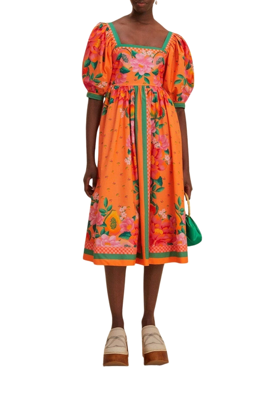 DJV_Fruit Garden Scarf Orange Robes midi - Fruit Garden Scarf Orange