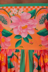 DJV_Fruit Garden Scarf Orange Robes midi - Fruit Garden Scarf Orange