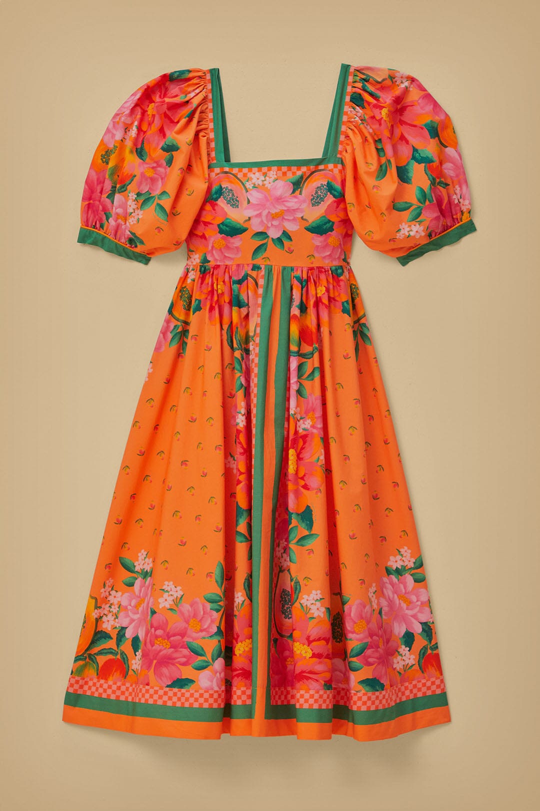 DJV_Fruit Garden Scarf Orange Robes midi - Fruit Garden Scarf Orange