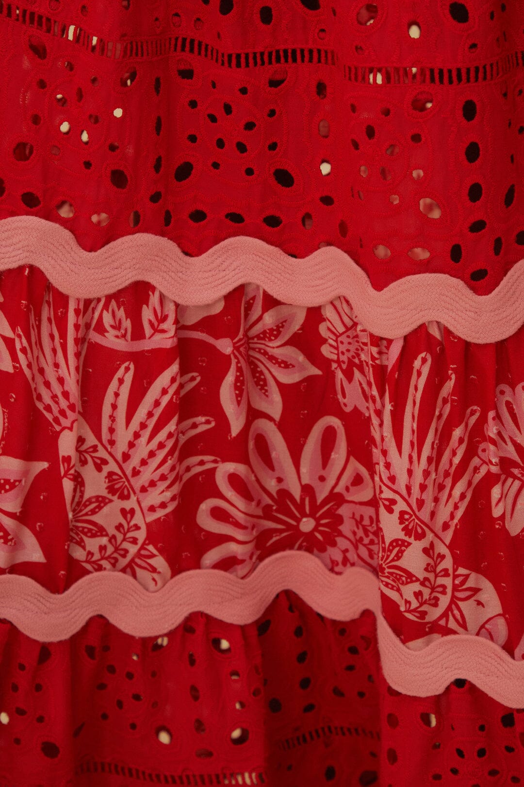 DJV_Flowerful Birds Red Robes longues - Flowerful Birds Red