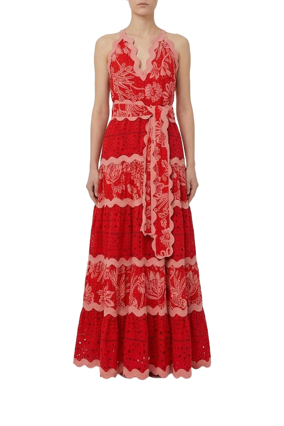 DJV_Flowerful Birds Red Robes longues - Flowerful Birds Red