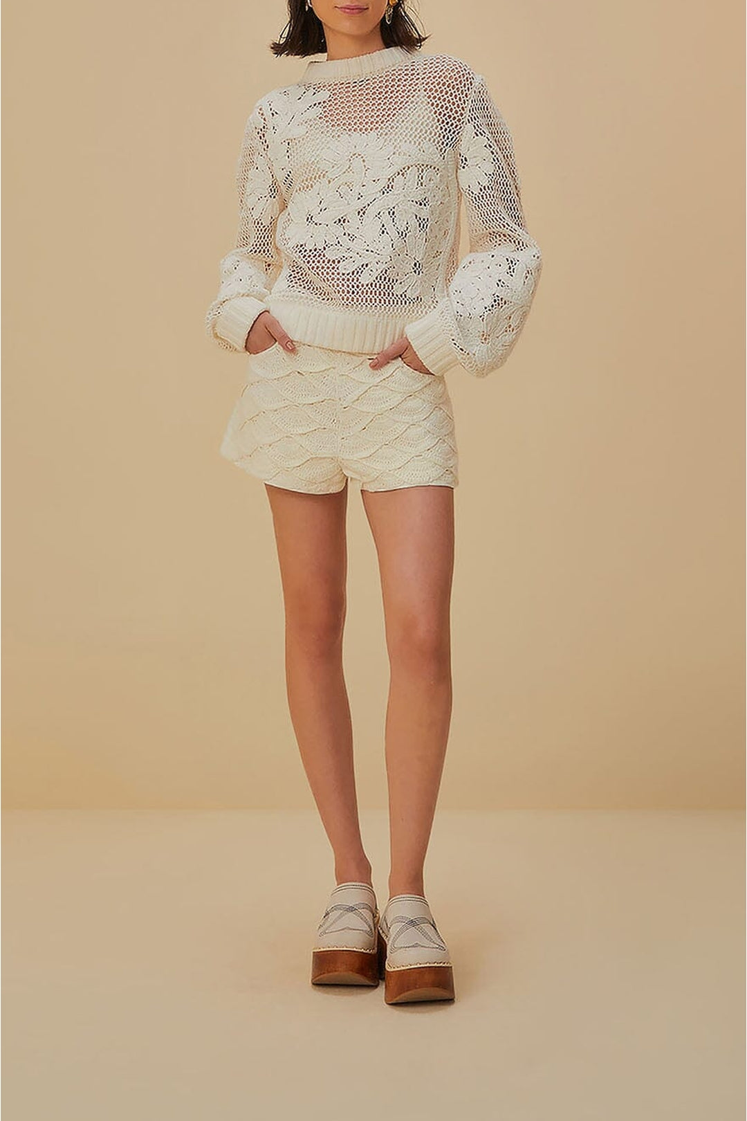 Short en crochet - Blanc