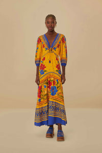 NEW_Floral Yard Yellow Robes longues - Floral Yard Yellow