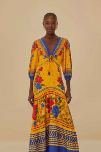 NEW_Floral Yard Yellow Robes longues - Floral Yard Yellow