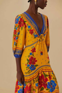 NEW_Floral Yard Yellow Robes longues - Floral Yard Yellow