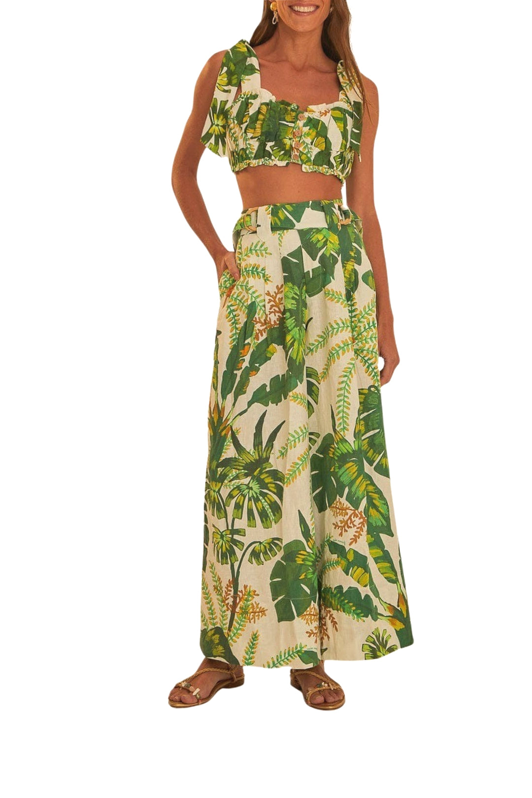 DJV_Tropical Forest Off White Pantalons - Tropical Forest Off White