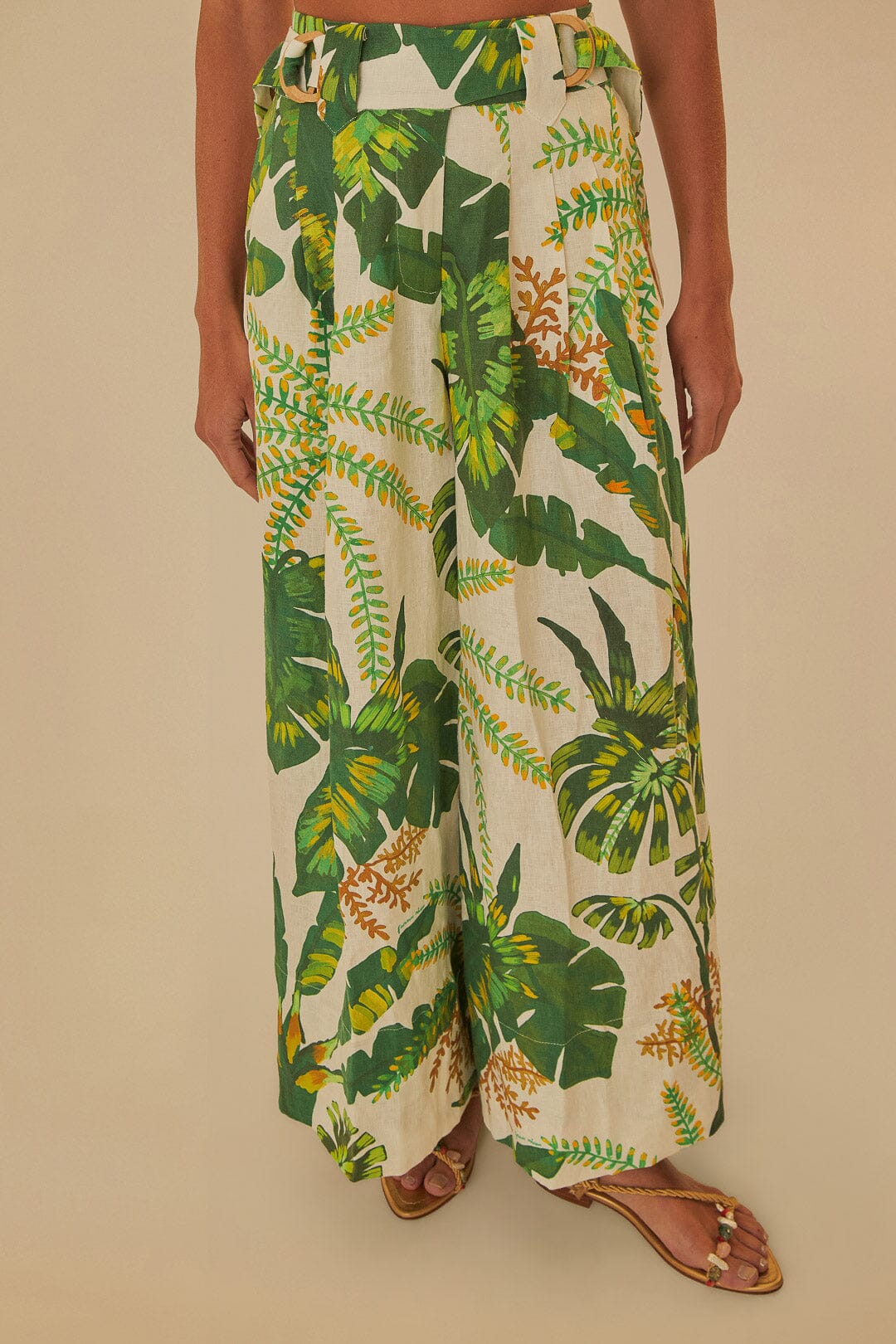 DJV_Tropical Forest Off White Pantalons - Tropical Forest Off White