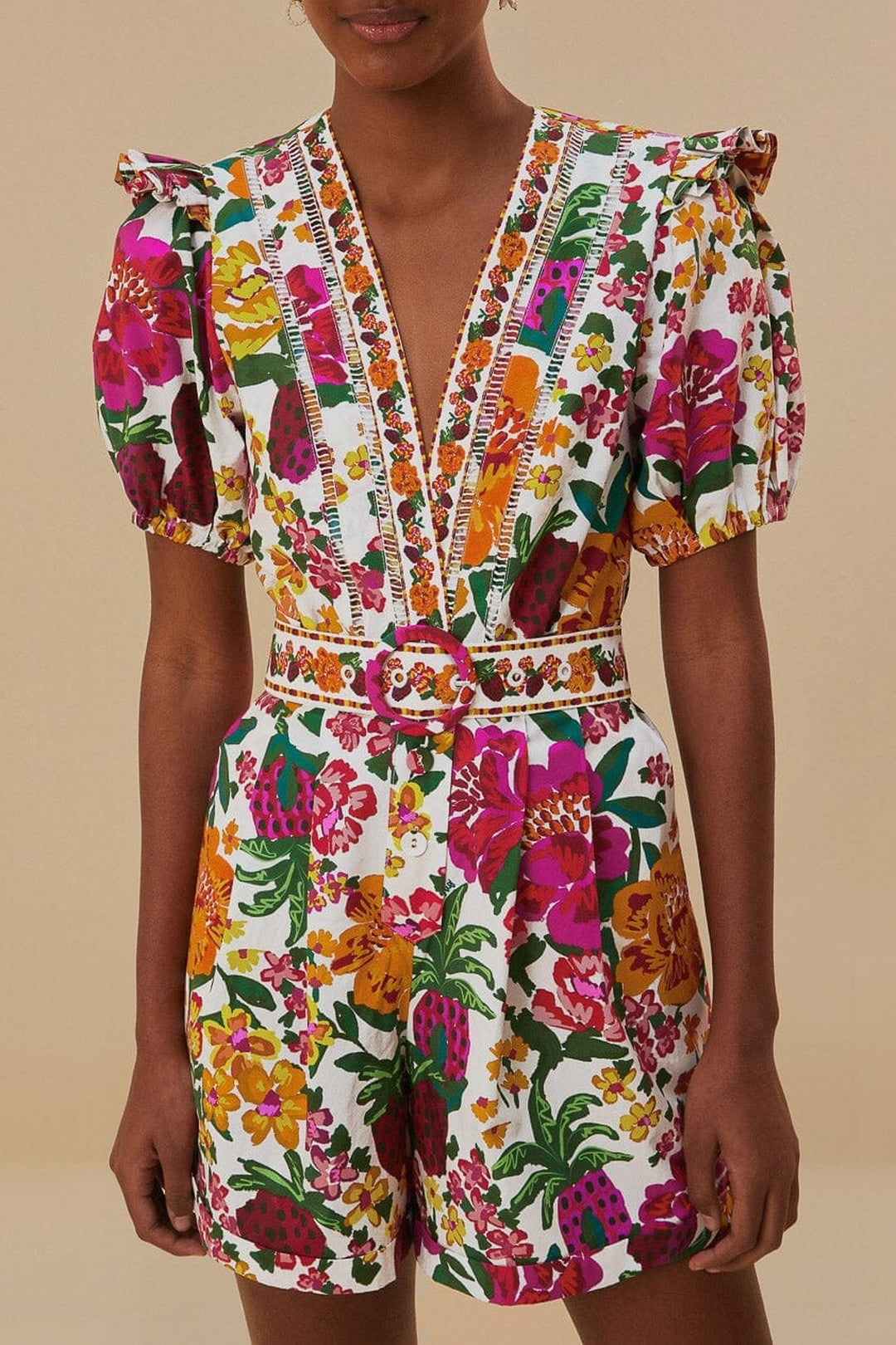 NEW_Flowerful Sketch Off White Robes courtes - Flowerful Sketch Off White