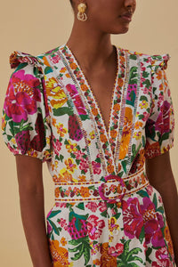 NEW_Flowerful Sketch Off White Robes courtes - Flowerful Sketch Off White