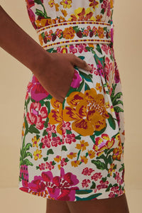 NEW_Flowerful Sketch Off White Robes courtes - Flowerful Sketch Off White