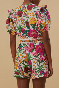 NEW_Flowerful Sketch Off White Robes courtes - Flowerful Sketch Off White