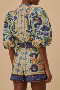 Ocean Tapestry playsuit - Green