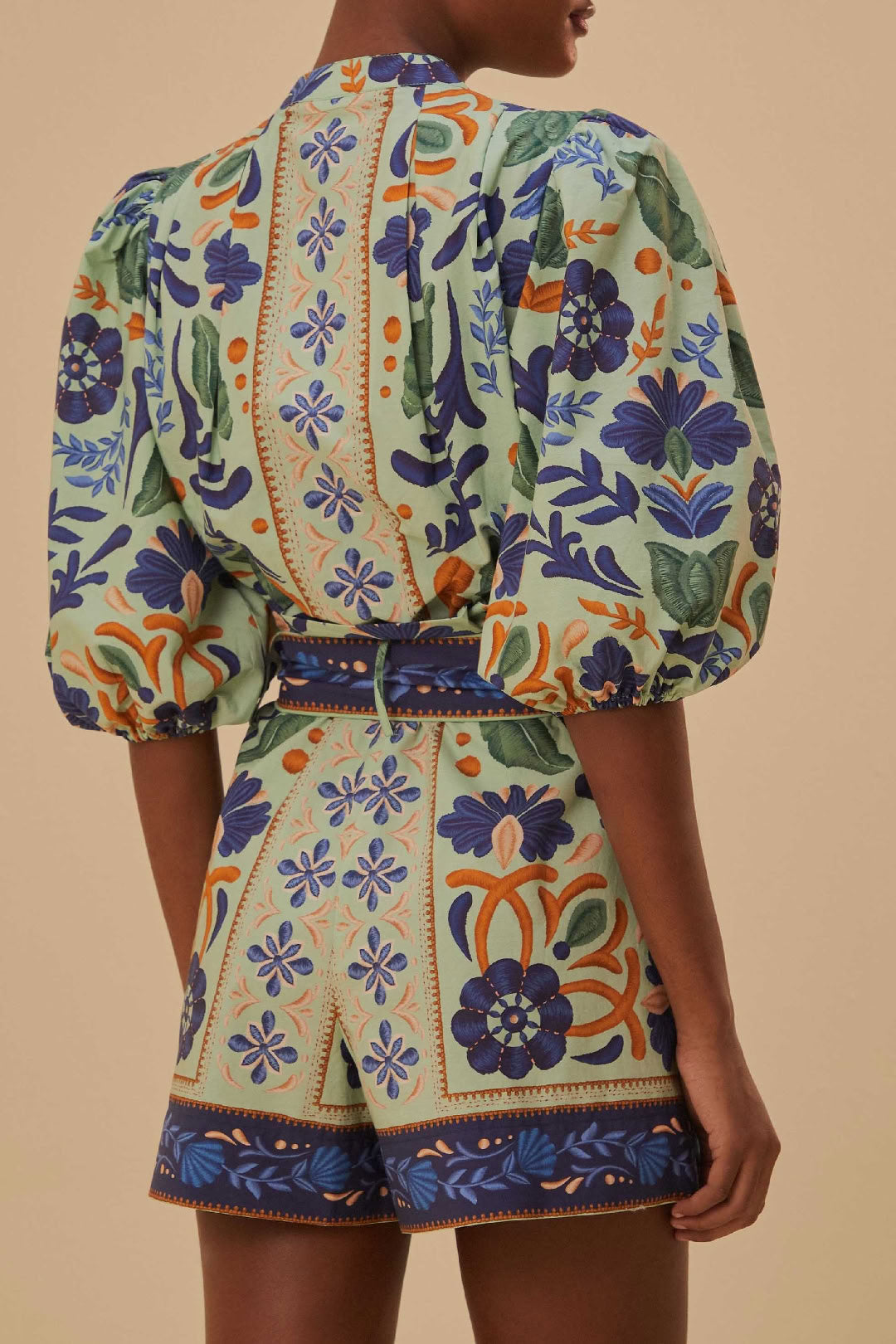 Ocean Tapestry playsuit - Green