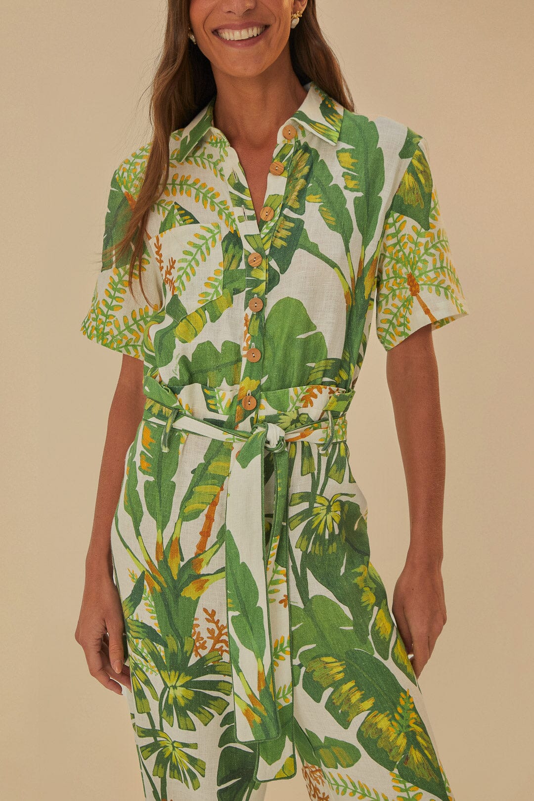 NEW_Tropical Forest Off White Robes courtes - Tropical Forest Off White
