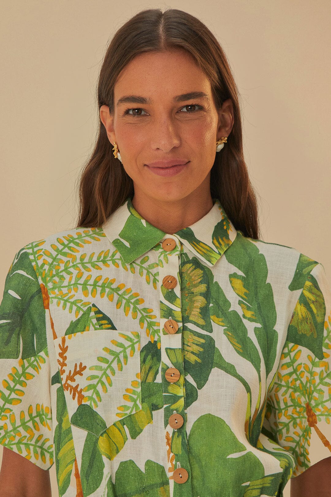 NEW_Tropical Forest Off White Robes courtes - Tropical Forest Off White