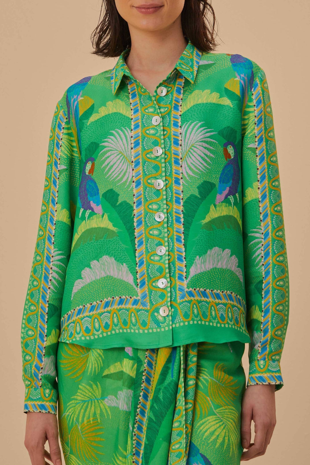 Chemise à manches longues - Vert