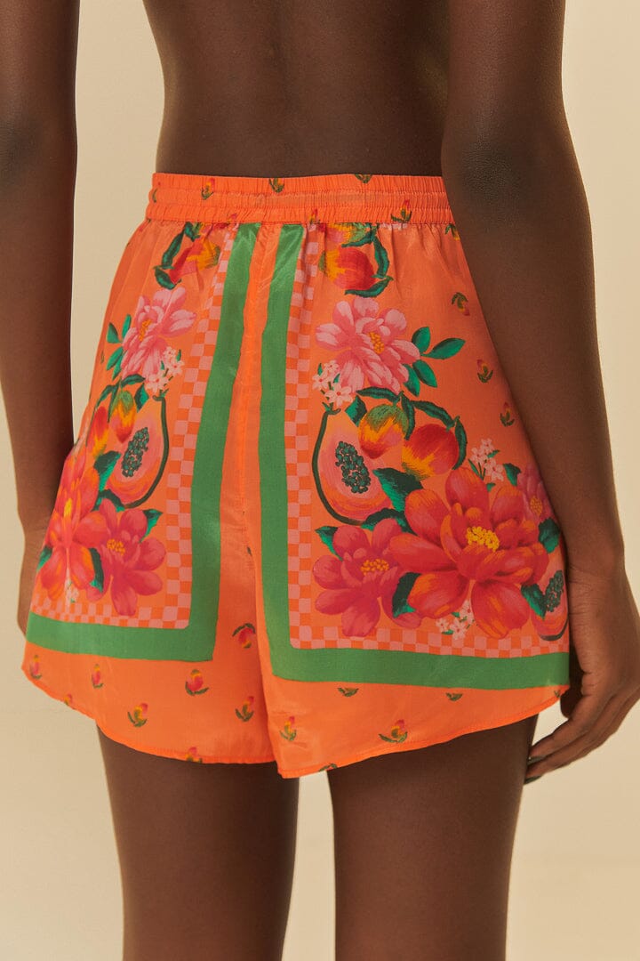 NEW_Fruit Garden Scarf Orange Jupes & Shorts - Fruit Garden Scarf Orange