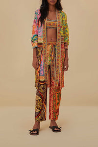 Chemise foulard à manches longues - Multicolore