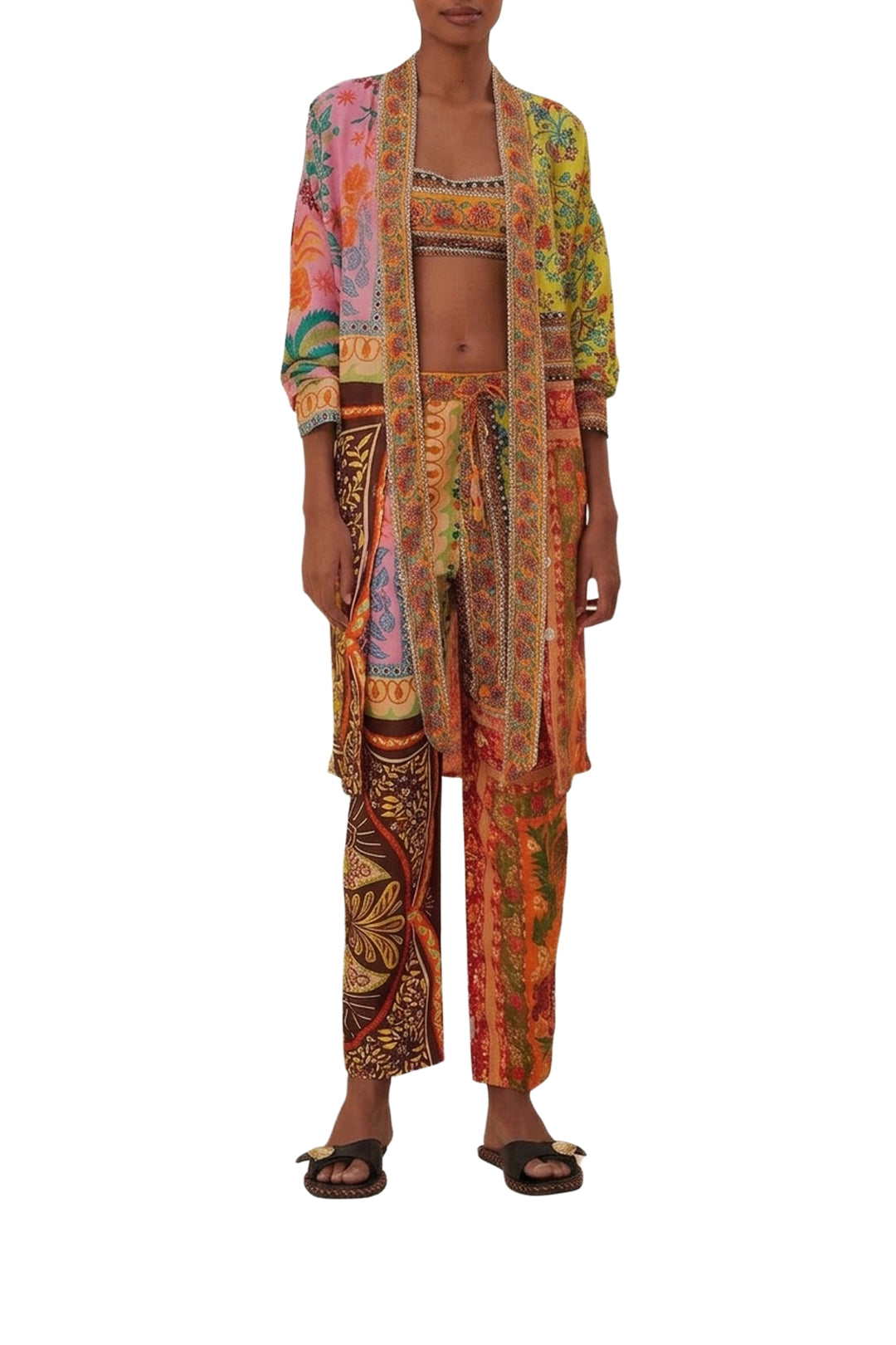 Chemise foulard à manches longues - Multicolore