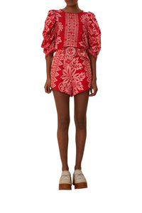 Flora Red Blouse - Flora Red