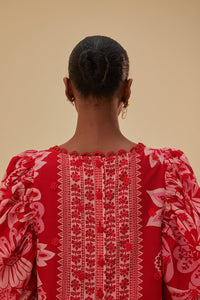 Blouse Flora Tapestry - Rouge