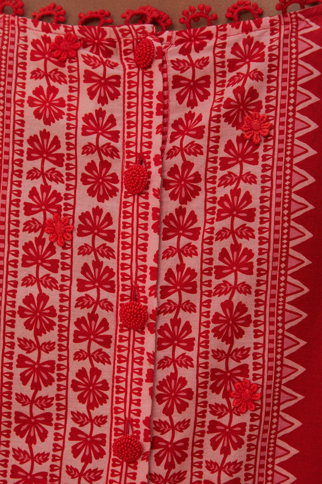 Blouse Flora Tapestry - Rouge